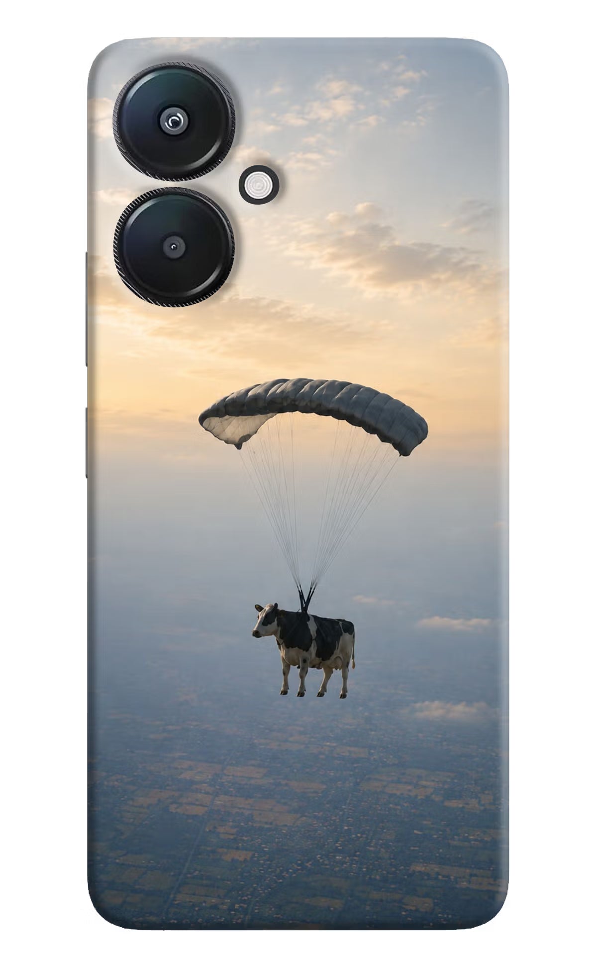 Skydiving Cow Redmi 13C 5G Back Cover