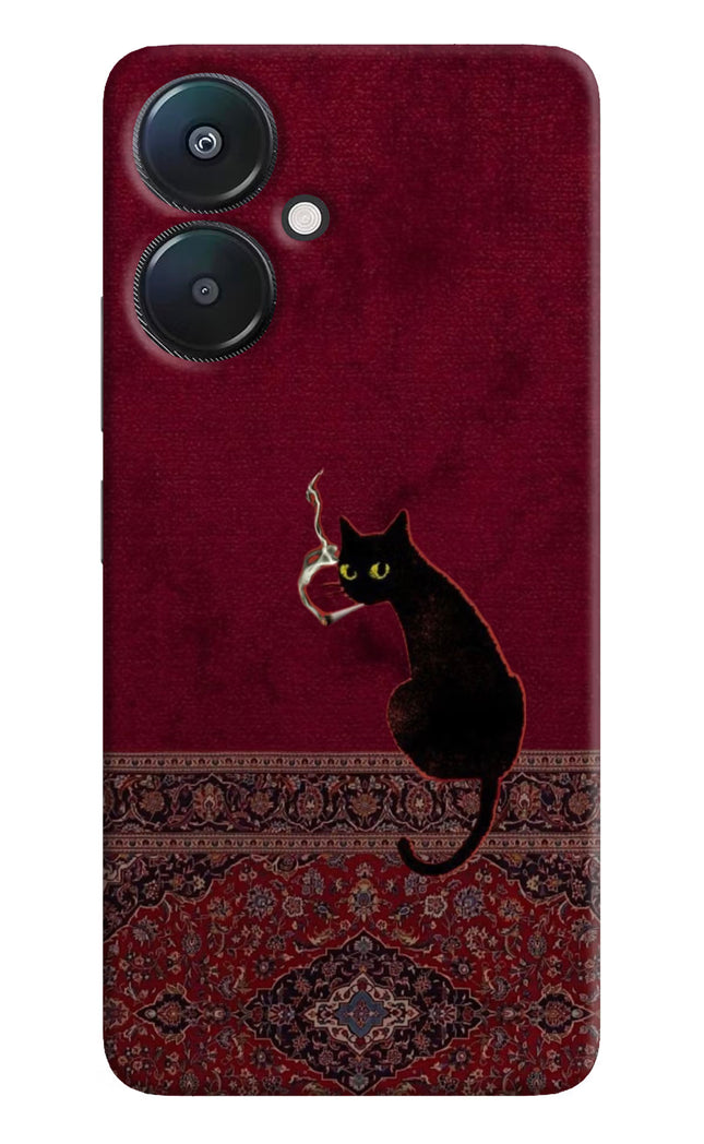 Midnight Cat Redmi 13C 5G Hard Case Back Cover by Casekaro