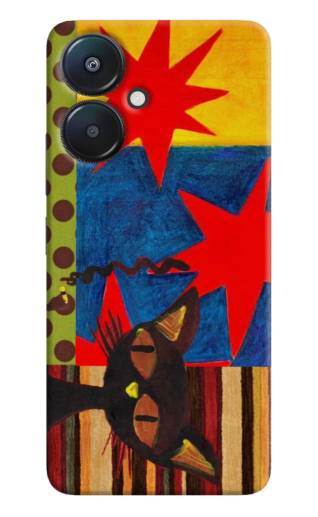 Pop Cat Redmi 13C 5G Hard Case Back Cover by Casekaro