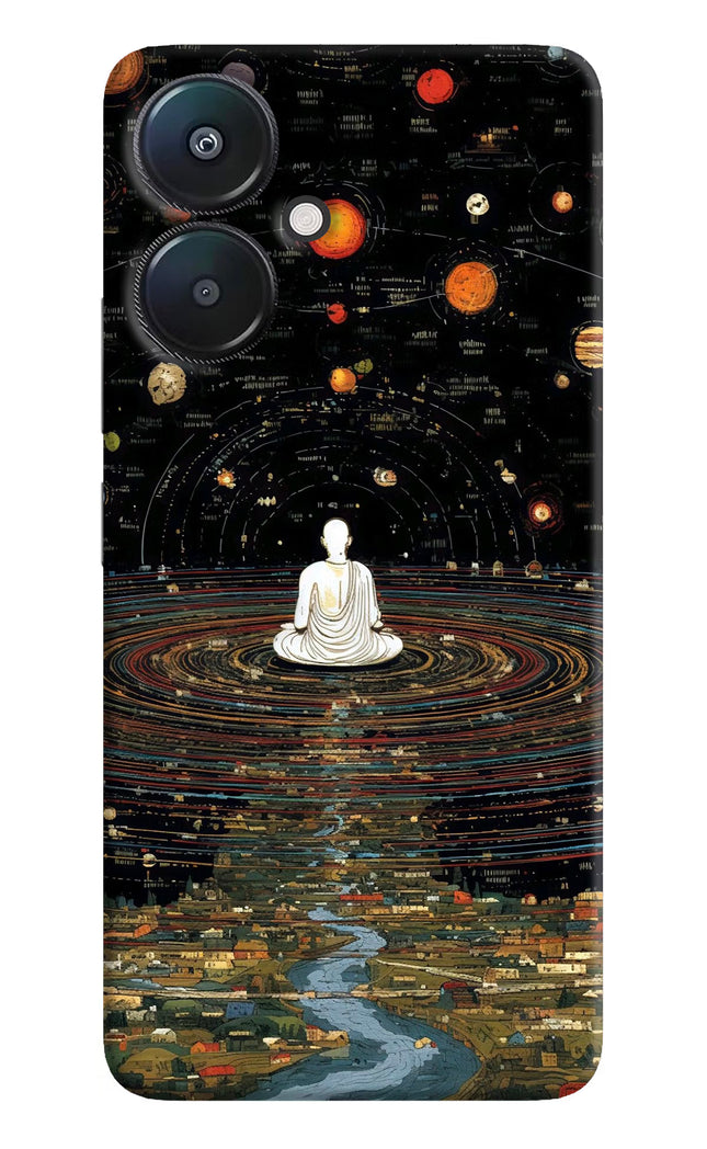 Space Monk Redmi 13C 5G Hard Case Back Cover by Casekaro