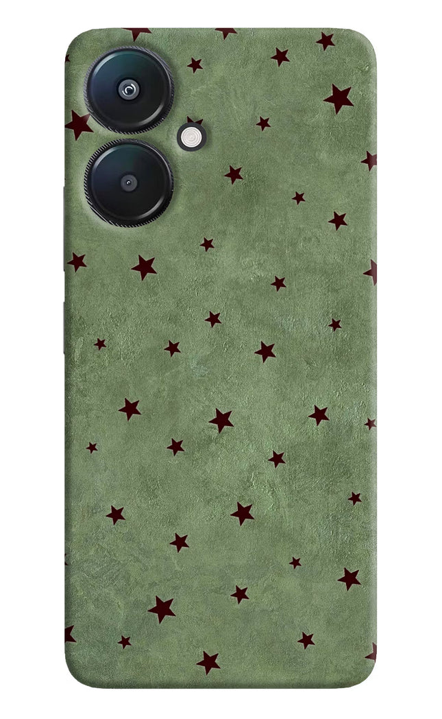 Green Stars Redmi 13C 5G Hard Case Back Cover by Casekaro