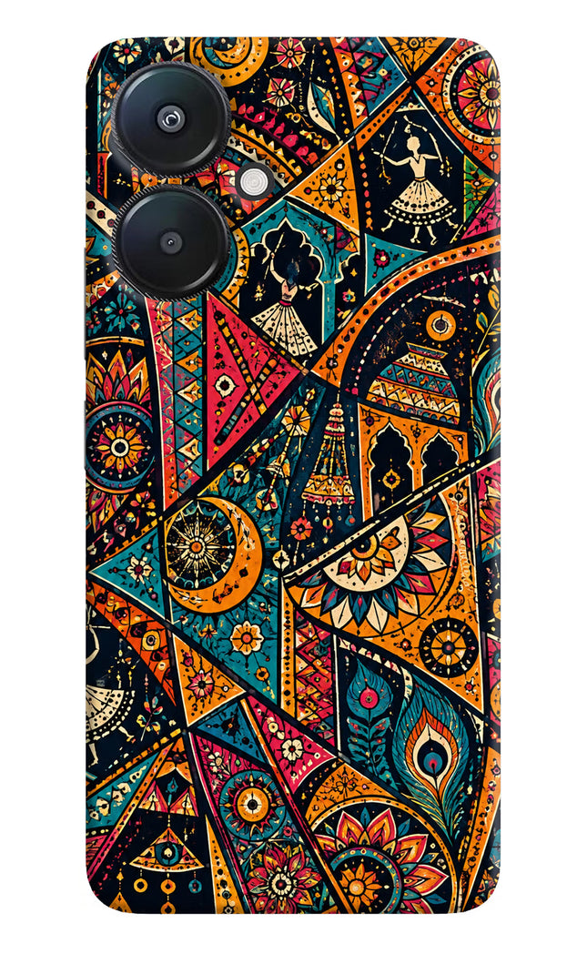 Folk Print Redmi 13C 5G Hard Case Back Cover by Casekaro