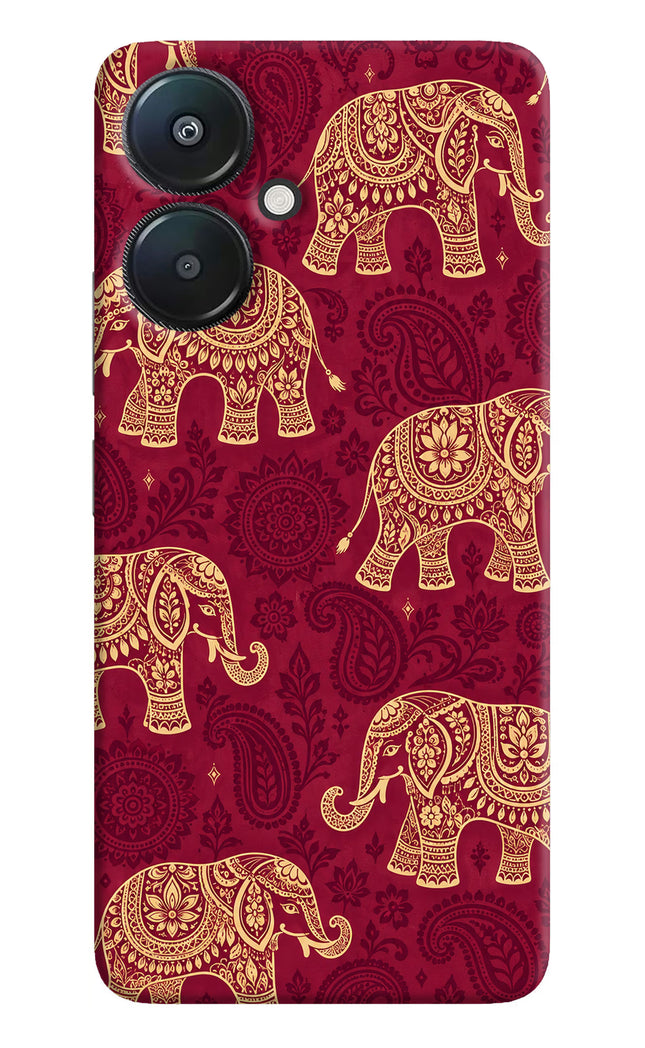 Maroon Elephant Redmi 13C 5G Back Cover