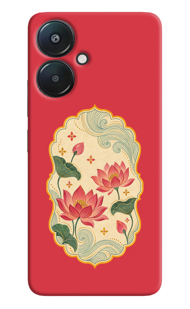 Pink Lotus Redmi 13C 5G Back Cover