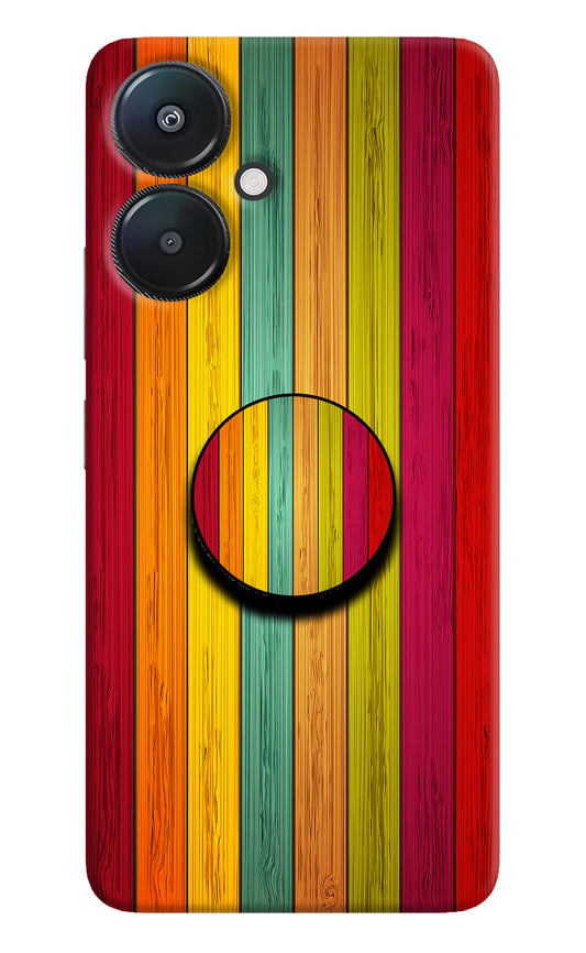 Multicolor Wooden Redmi 13C 5G Pop Case by Casekaro
