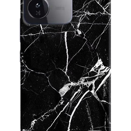 Black Marble Pattern iQOO Z9 5G Hard Case Back Cover by Casekaro