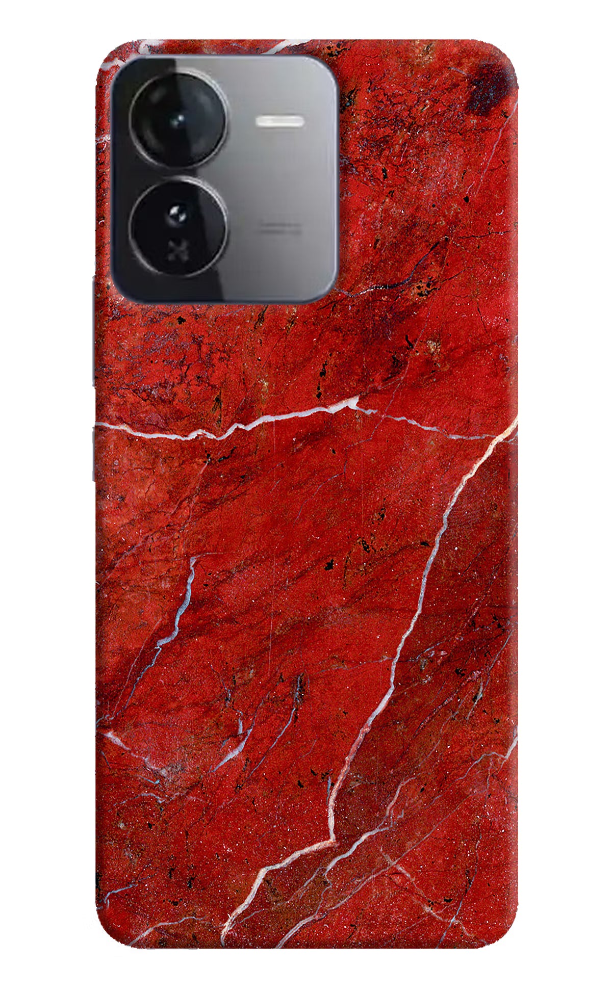 Red Marble Design iQOO Z9 5G Hard Case Back Cover by Casekaro