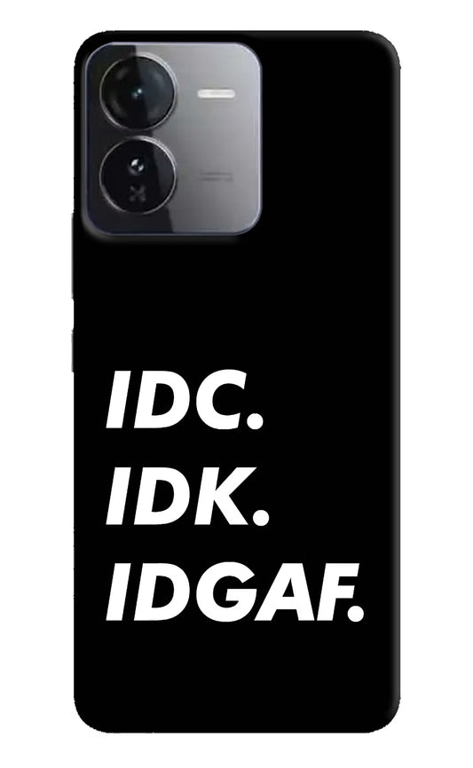 Idc Idk Idgaf iQOO Z9 5G Hard Case Back Cover by Casekaro