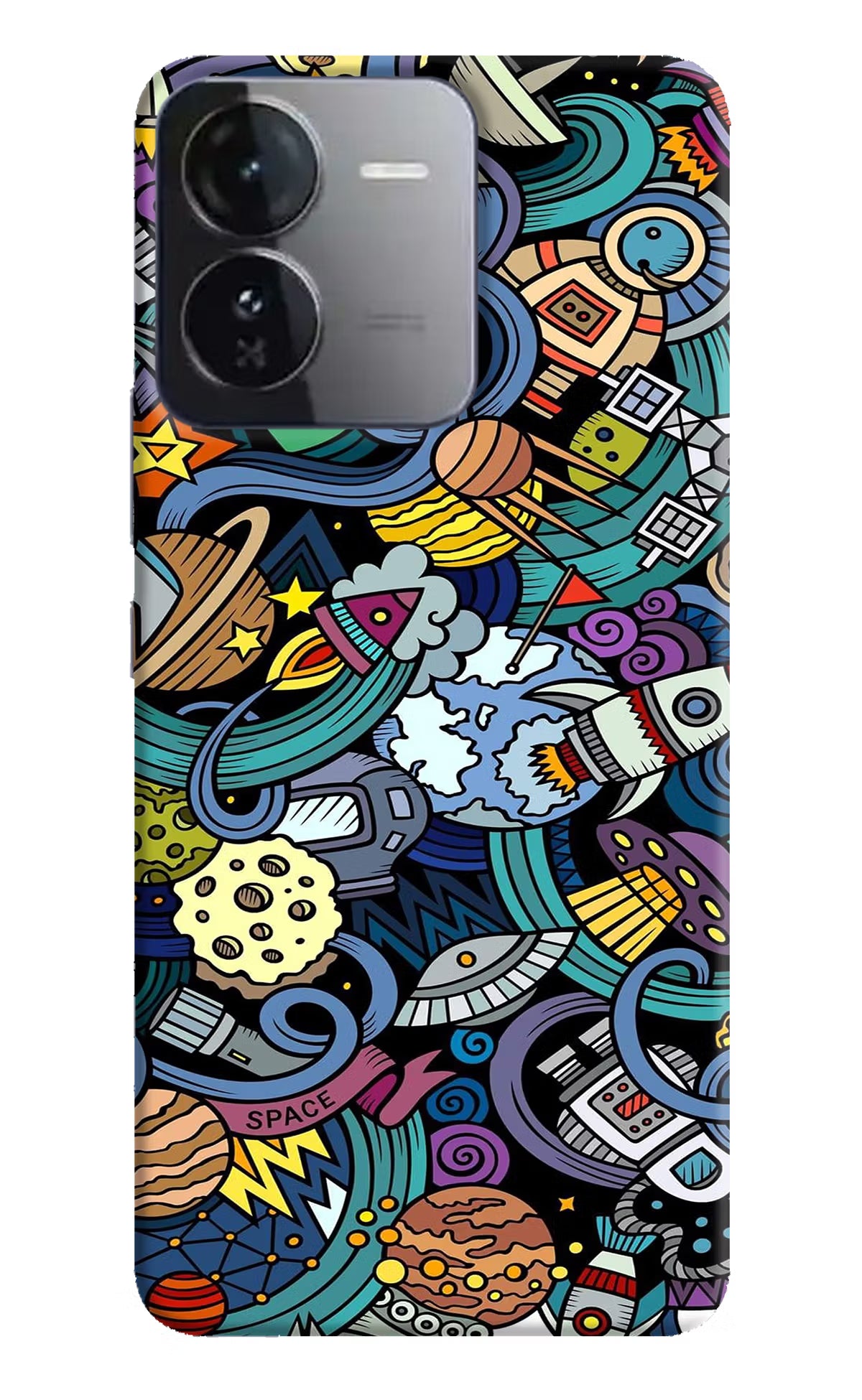 Space Abstract iQOO Z9 5G Hard Case Back Cover by Casekaro