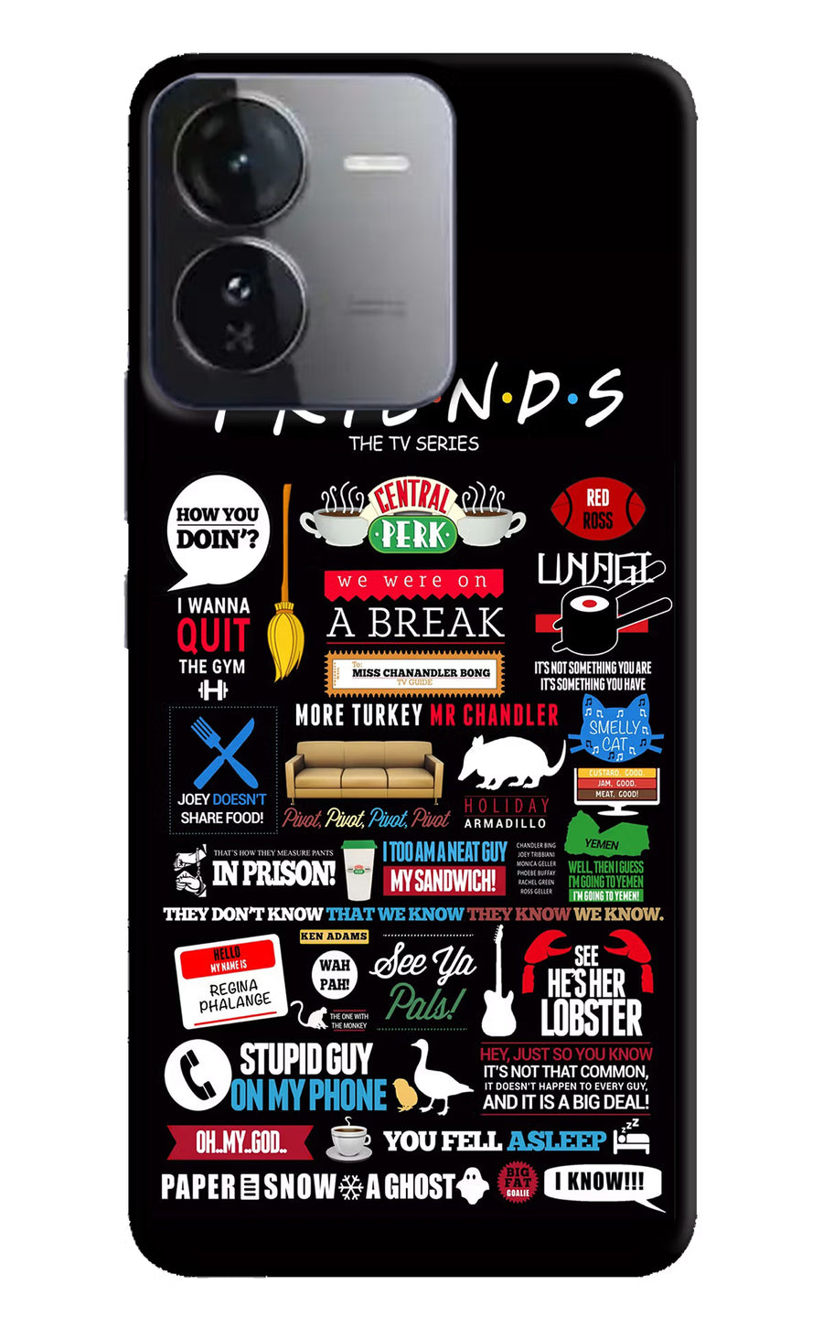 FRIENDS iQOO Z9 5G Back Cover, Hard case