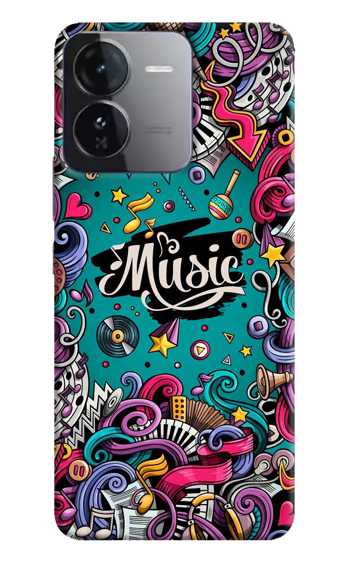 Music Graffiti iQOO Z9 5G Hard Case Back Cover by Casekaro