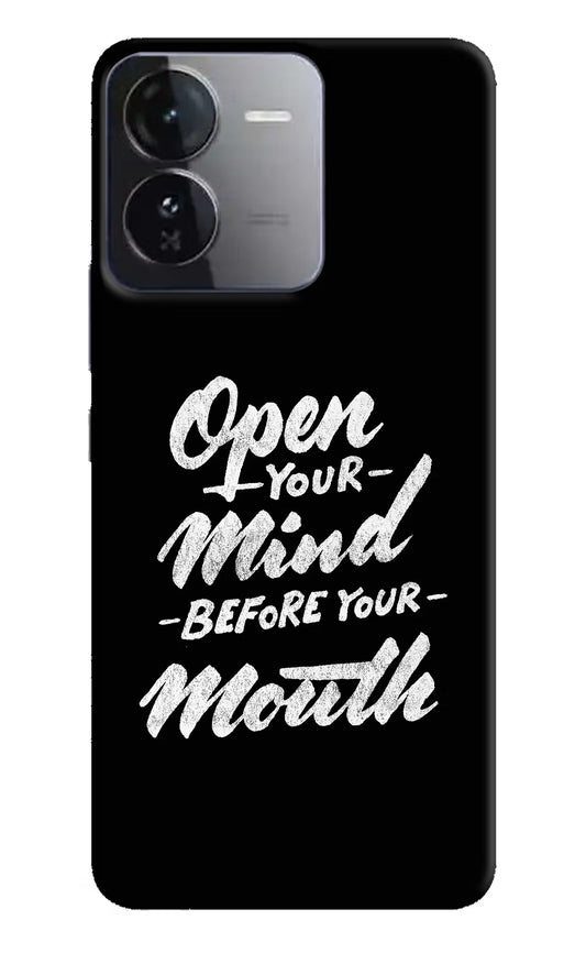 Open Your Mind Before Your Mouth iQOO Z9 5G Hard Case Back Cover by Casekaro