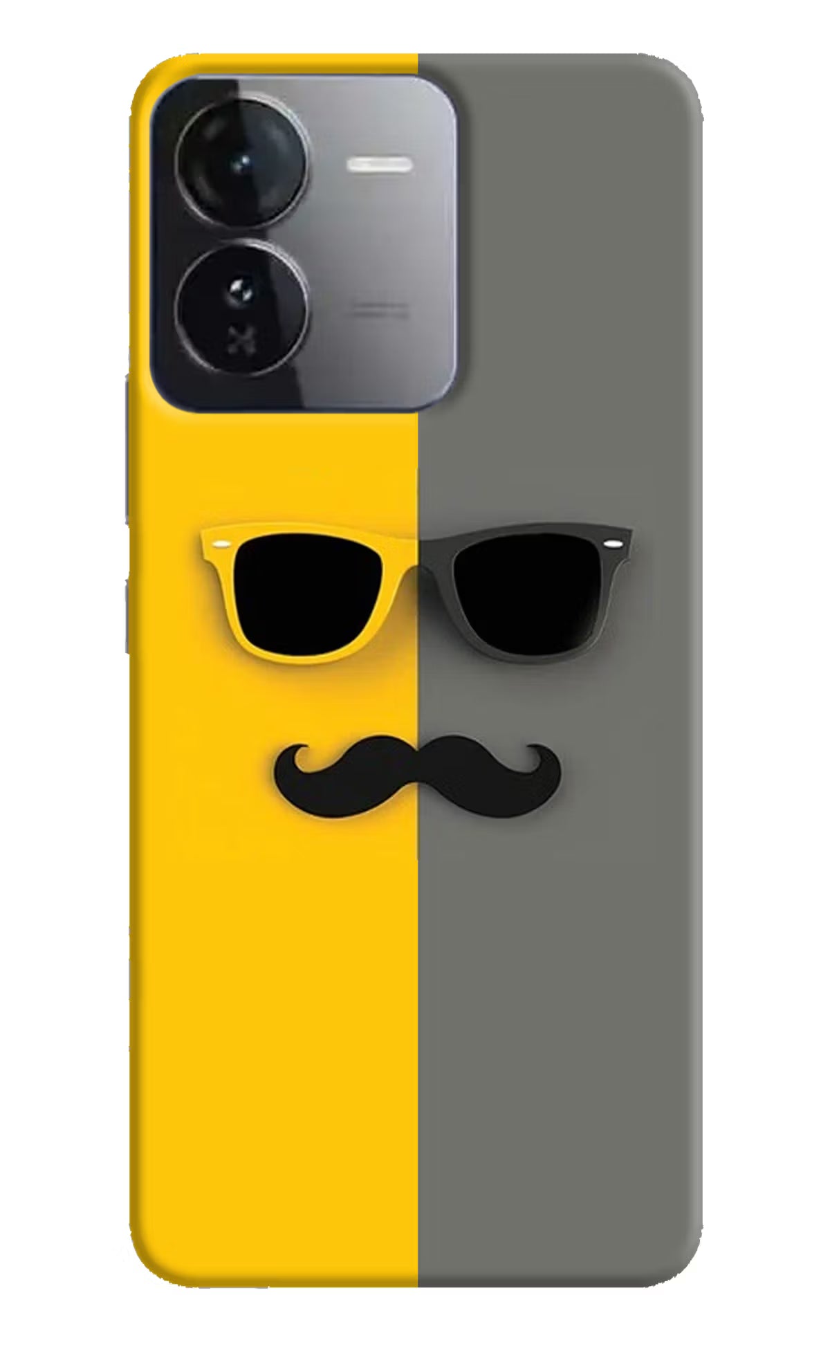 Sunglasses with Mustache iQOO Z9 5G Hard Case Back Cover by Casekaro