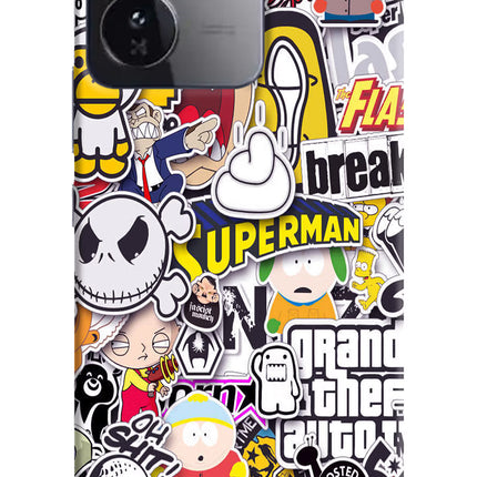 Sticker Bomb iQOO Z9 5G Hard Case Back Cover by Casekaro