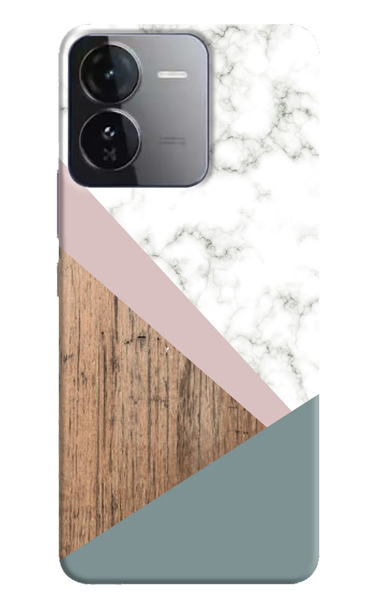 Marble wood Abstract iQOO Z9 5G Hard Case Back Cover by Casekaro