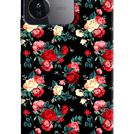 Rose Pattern iQOO Z9 5G Hard Case Back Cover by Casekaro
