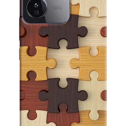 Wooden Puzzle iQOO Z9 5G Hard Case Back Cover by Casekaro