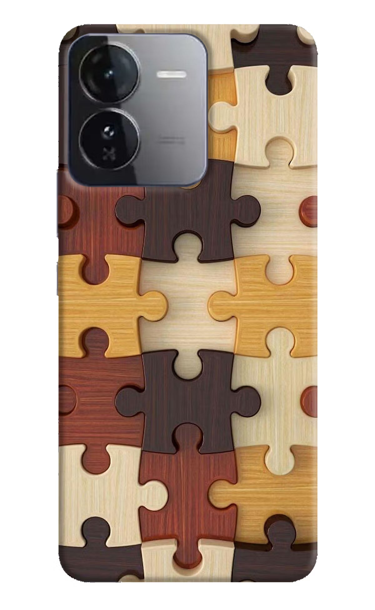 Wooden Puzzle iQOO Z9 5G Hard Case Back Cover by Casekaro
