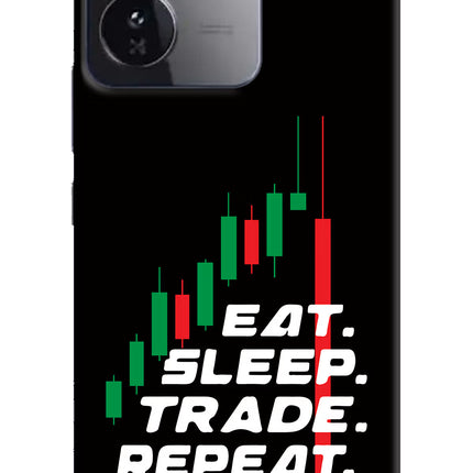 Eat Sleep Trade Repeat iQOO Z9 5G Hard Case Back Cover by Casekaro