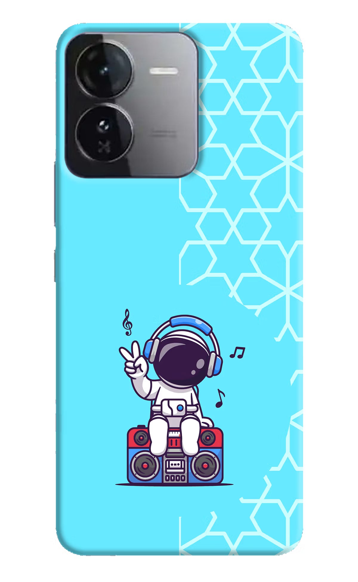 Cute Astronaut Chilling iQOO Z9 5G Hard Case Back Cover by Casekaro