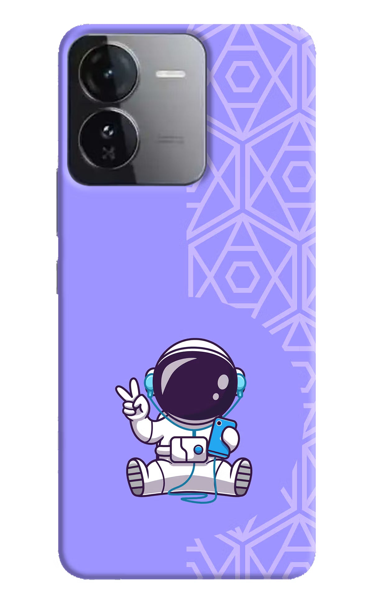 Cute Astronaut Chilling iQOO Z9 5G Hard Case Back Cover by Casekaro