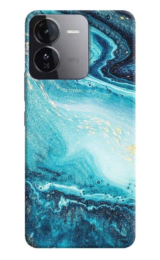 Blue Glitter Marble iQOO Z9 5G Hard Case Back Cover by Casekaro