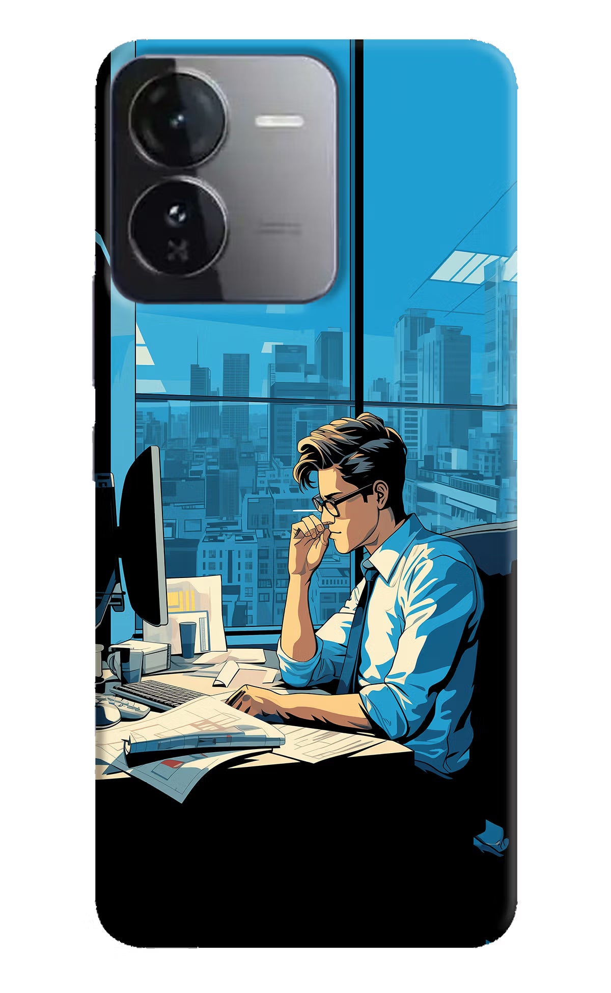 Focused Hustler (AI Generated) iQOO Z9 5G Hard Case Back Cover by Casekaro