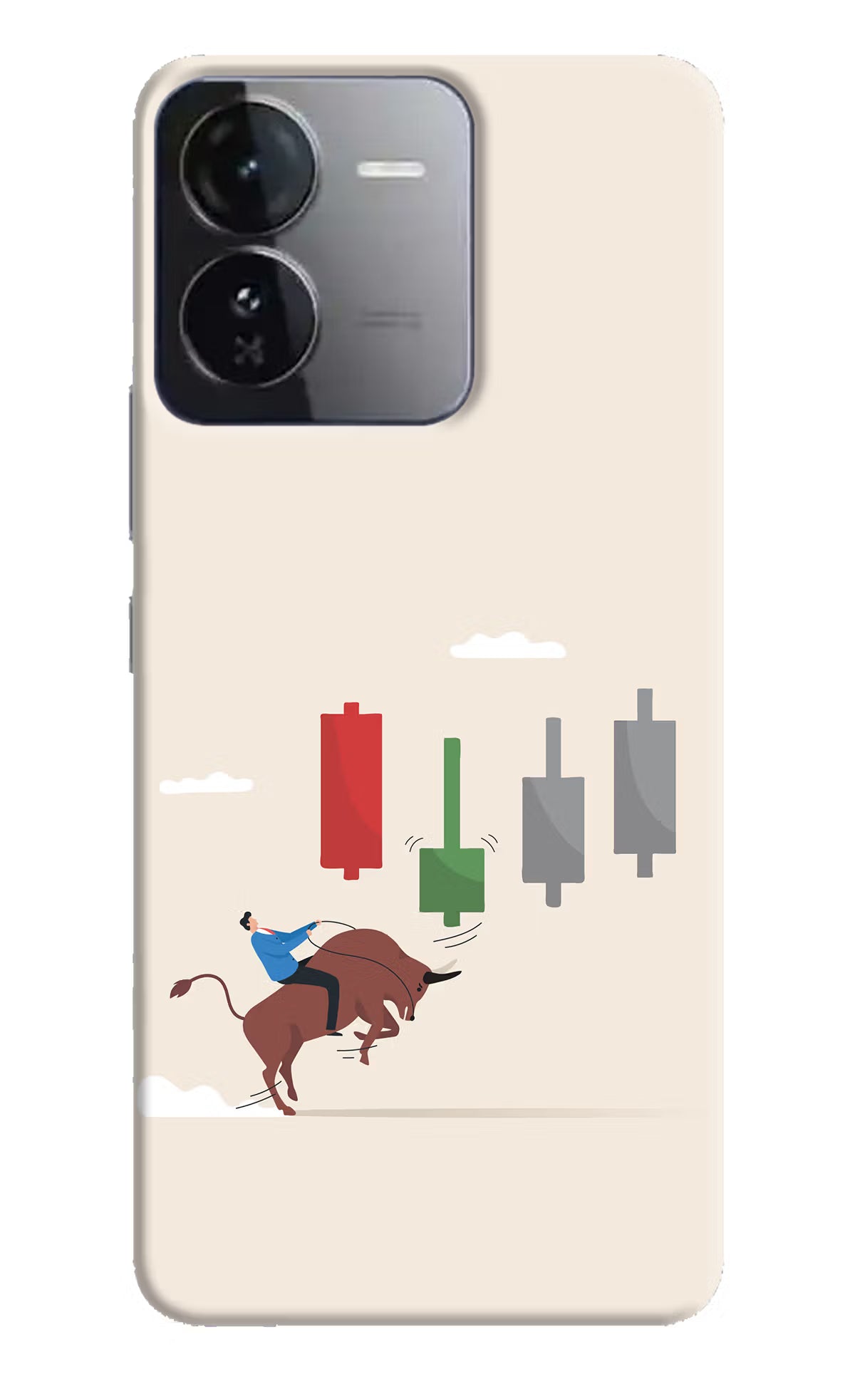 Bull Trading Momentum iQOO Z9 5G Hard Case Back Cover by Casekaro