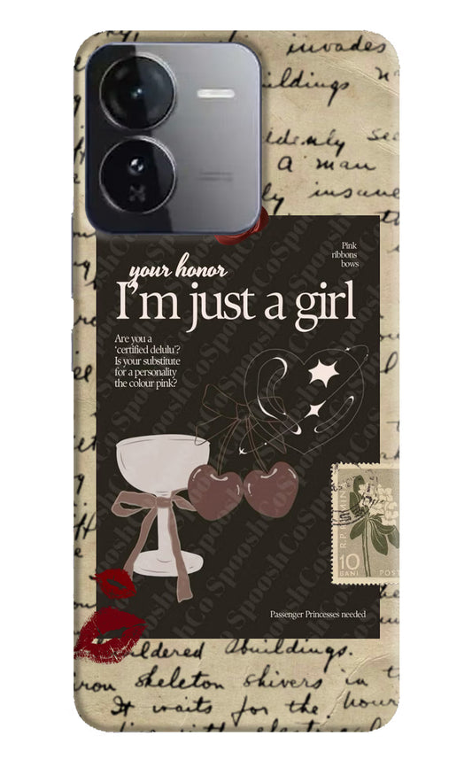 I am just a girl iQOO Z9 5G Hard Case Back Cover by Casekaro