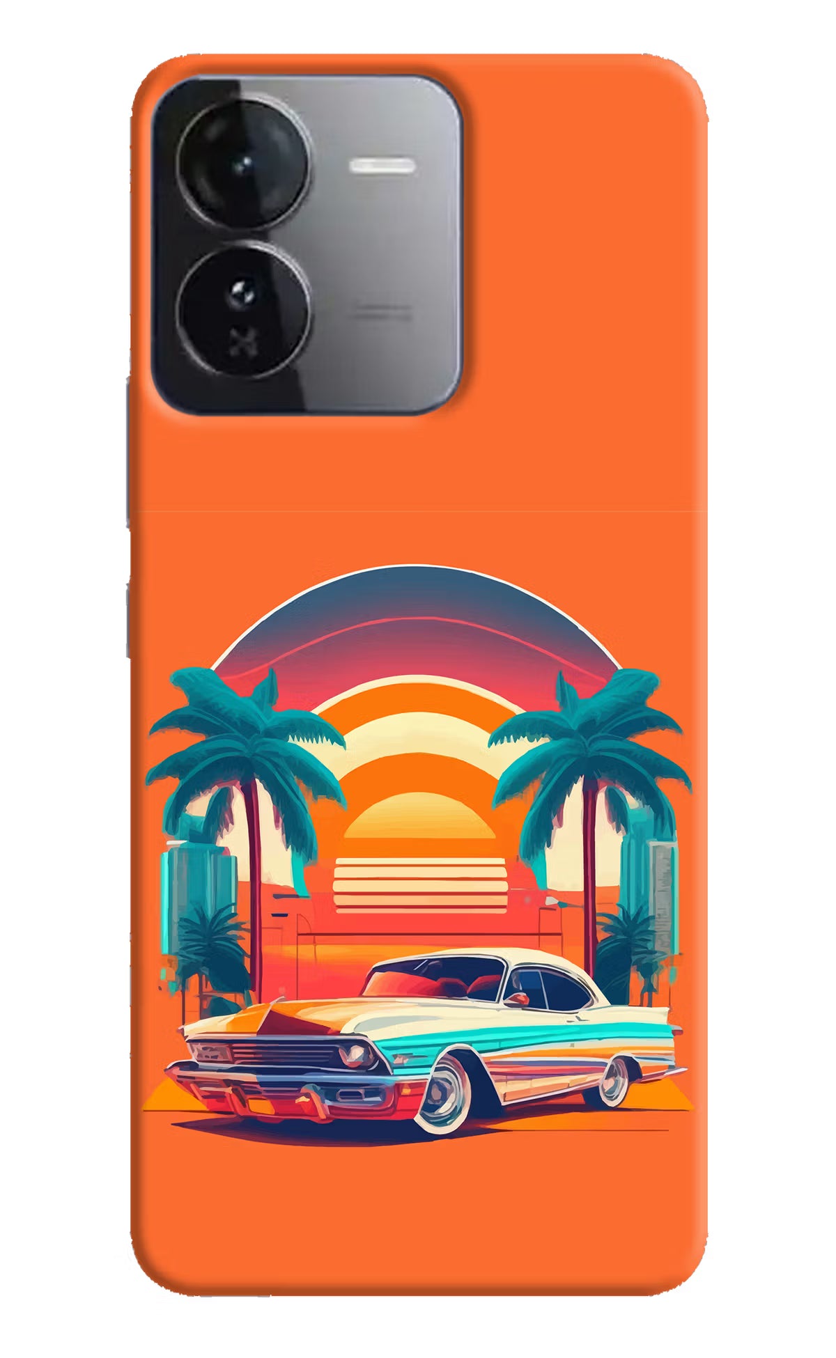 Palm Drive 80s iQOO Z9 5G Hard Case Back Cover by Casekaro