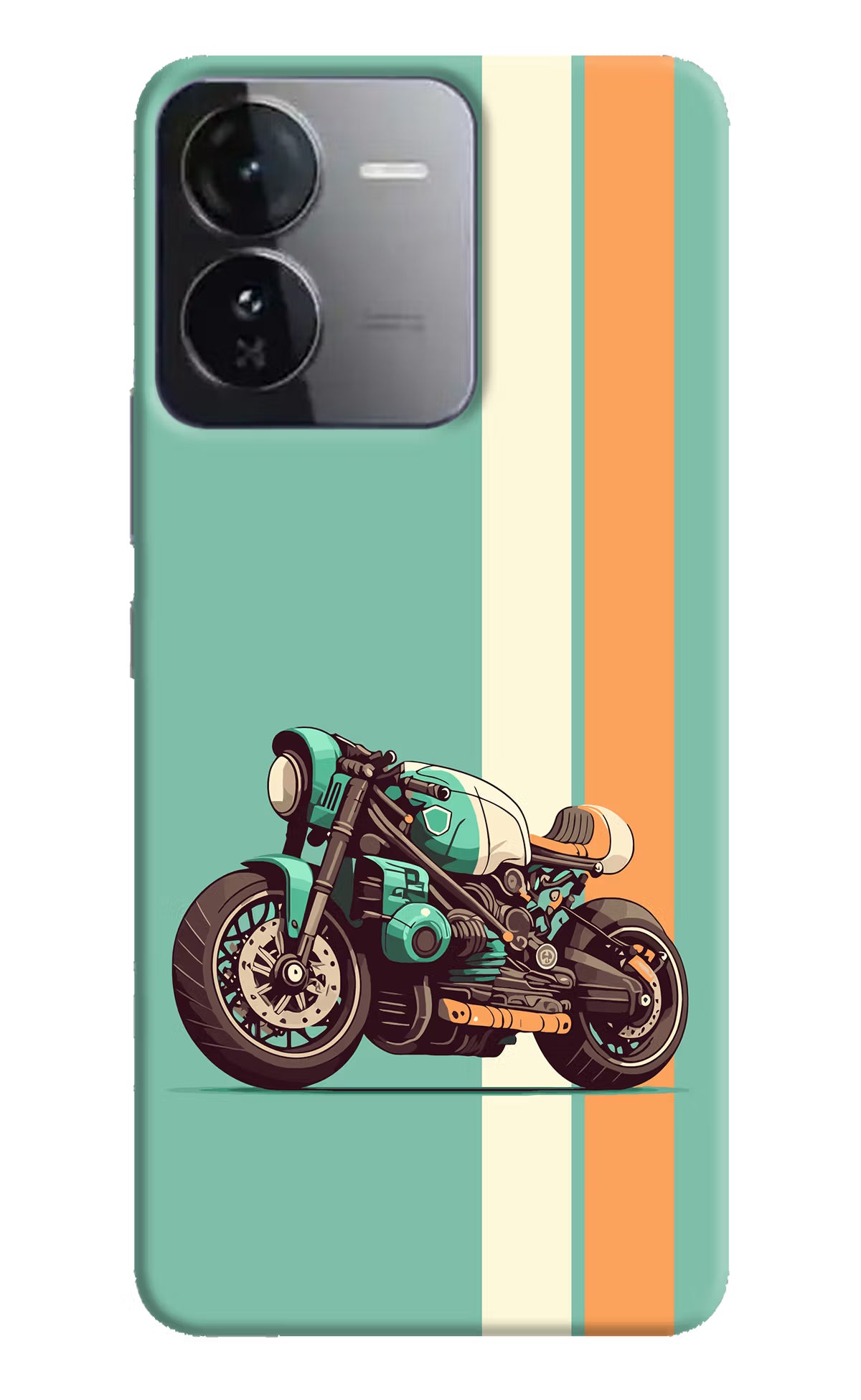 Striped Moto Drift iQOO Z9 5G Hard Case Back Cover by Casekaro