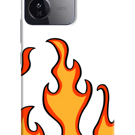 Fired Up – White iQOO Z9 5G Hard Case Back Cover by Casekaro