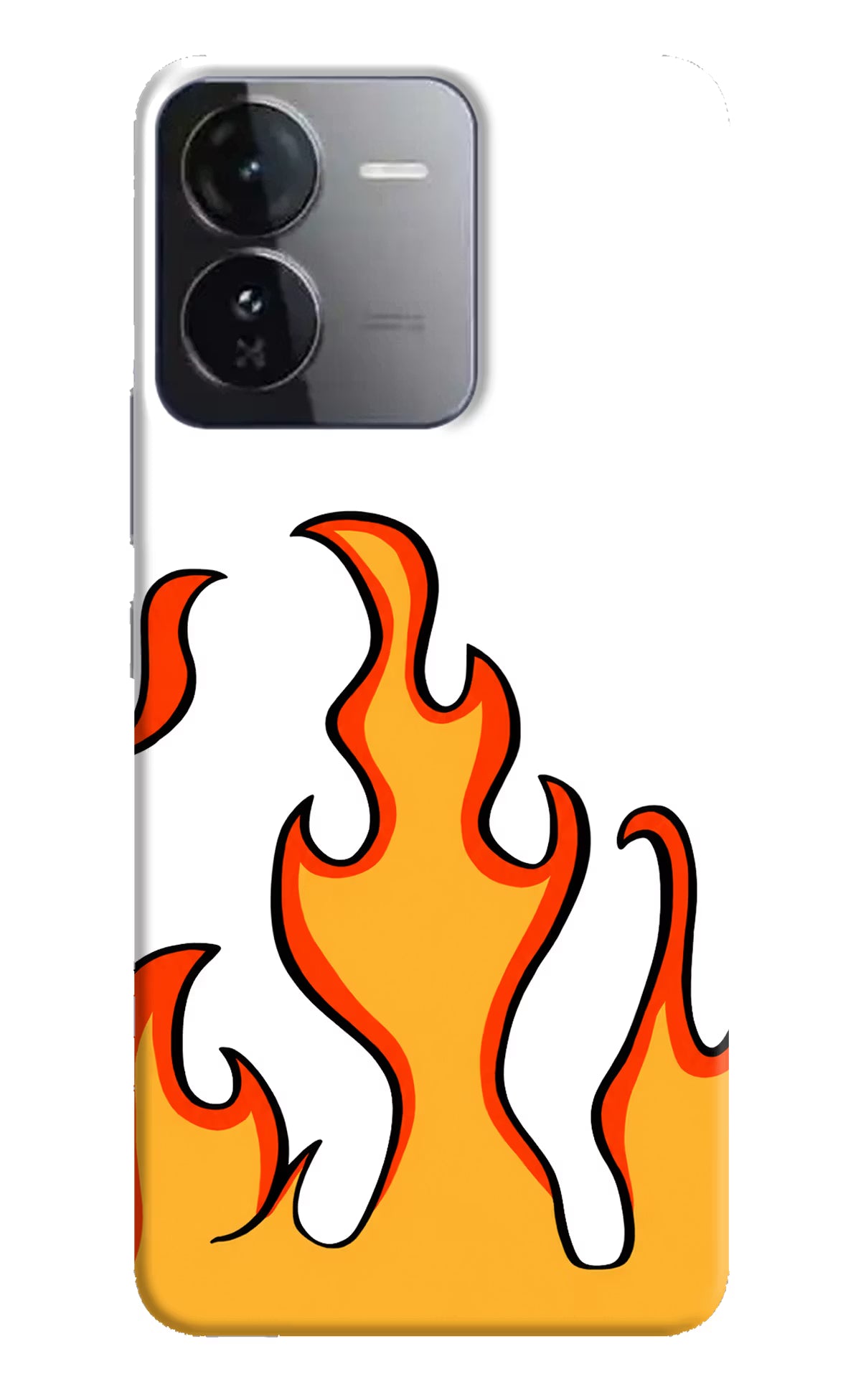 Fired Up – White iQOO Z9 5G Hard Case Back Cover by Casekaro