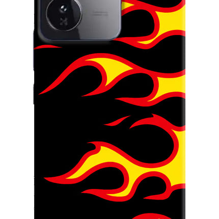 Side Sweep Flames iQOO Z9 5G Hard Case Back Cover by Casekaro