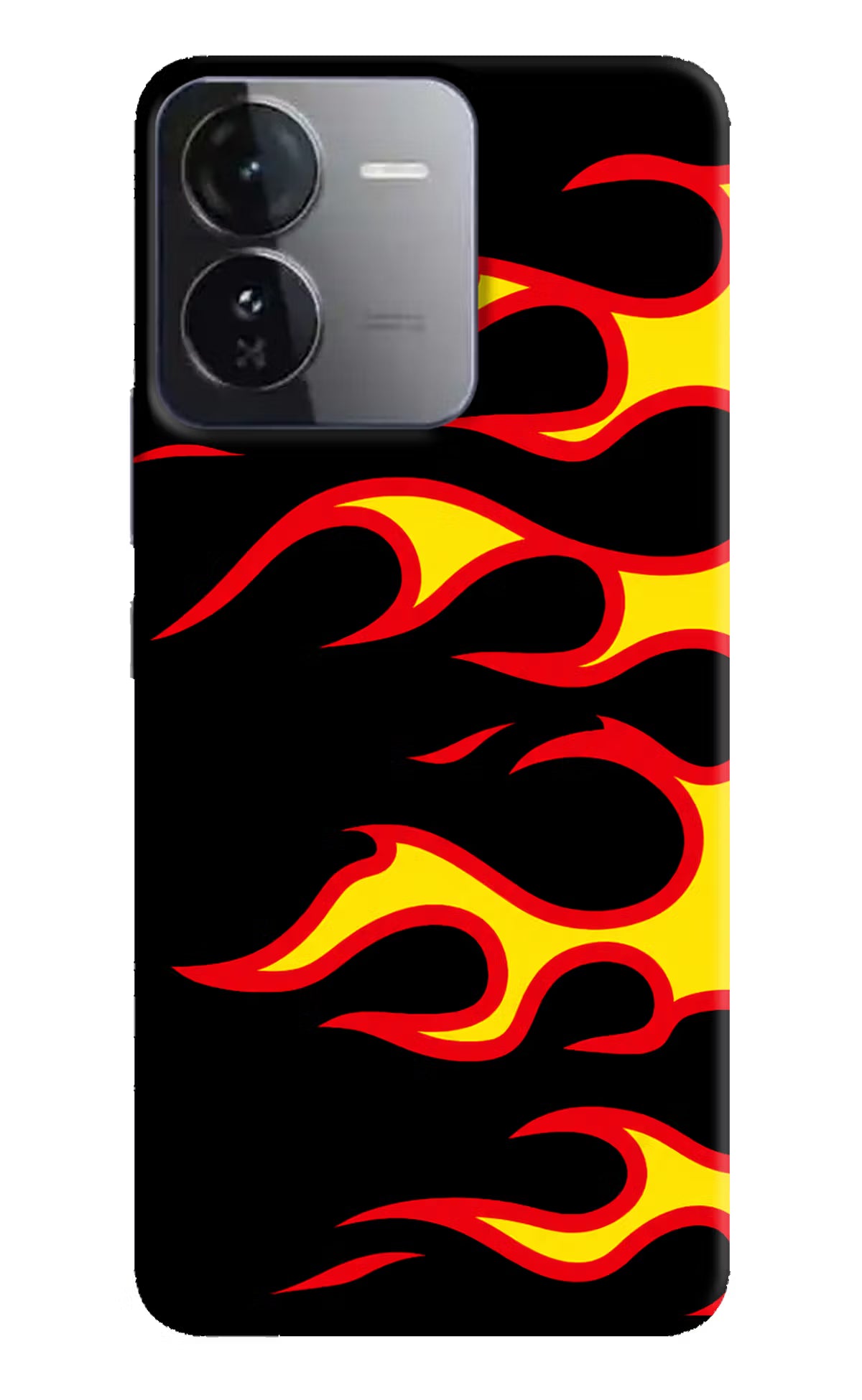 Side Sweep Flames iQOO Z9 5G Hard Case Back Cover by Casekaro