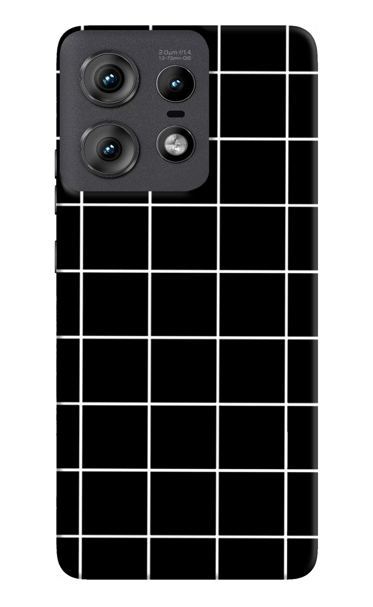 White Grid Moto Edge 50 Pro 5G Back Cover