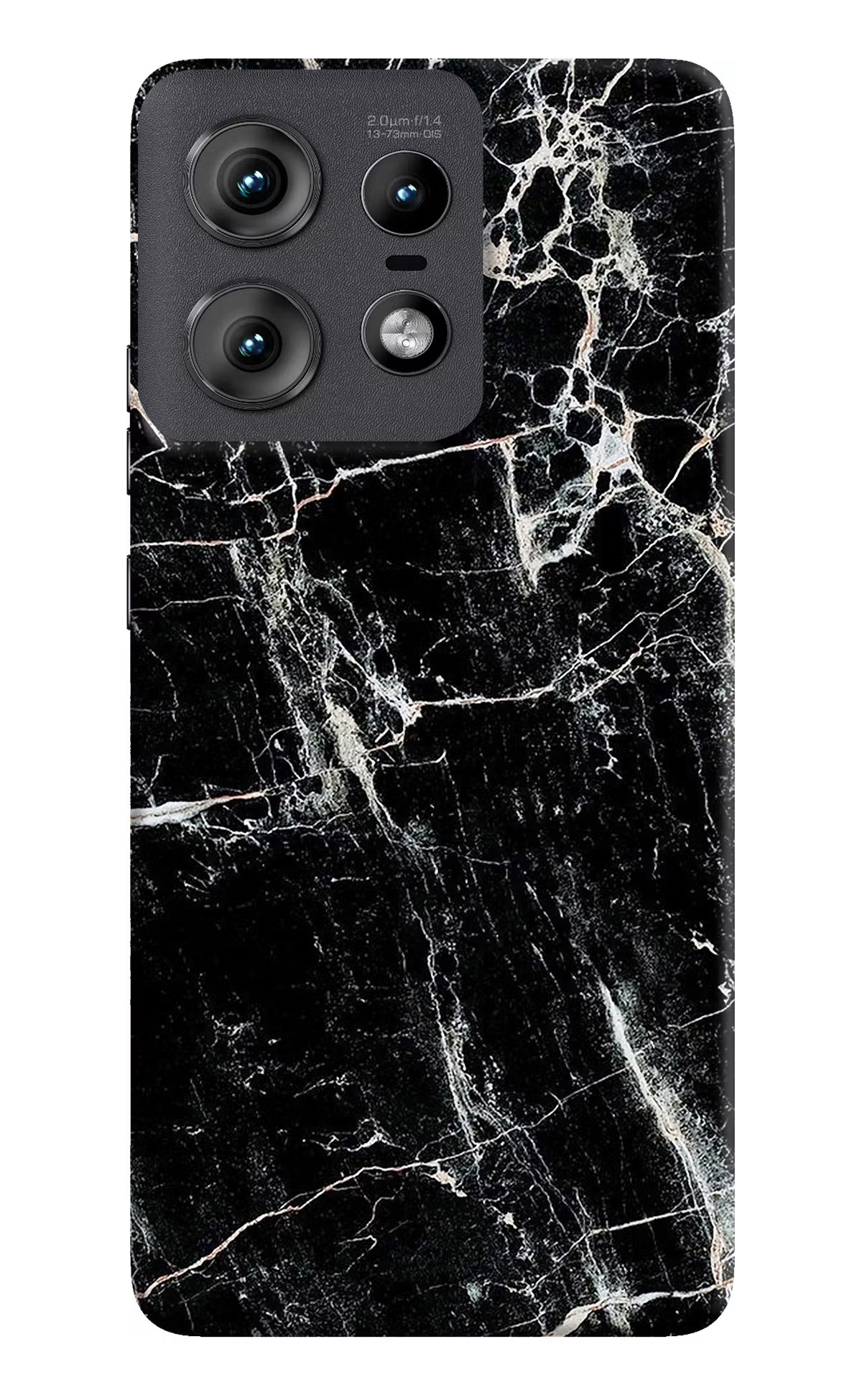 Black Marble Texture Moto Edge 50 Pro 5G Hard Case Back Cover by Casekaro