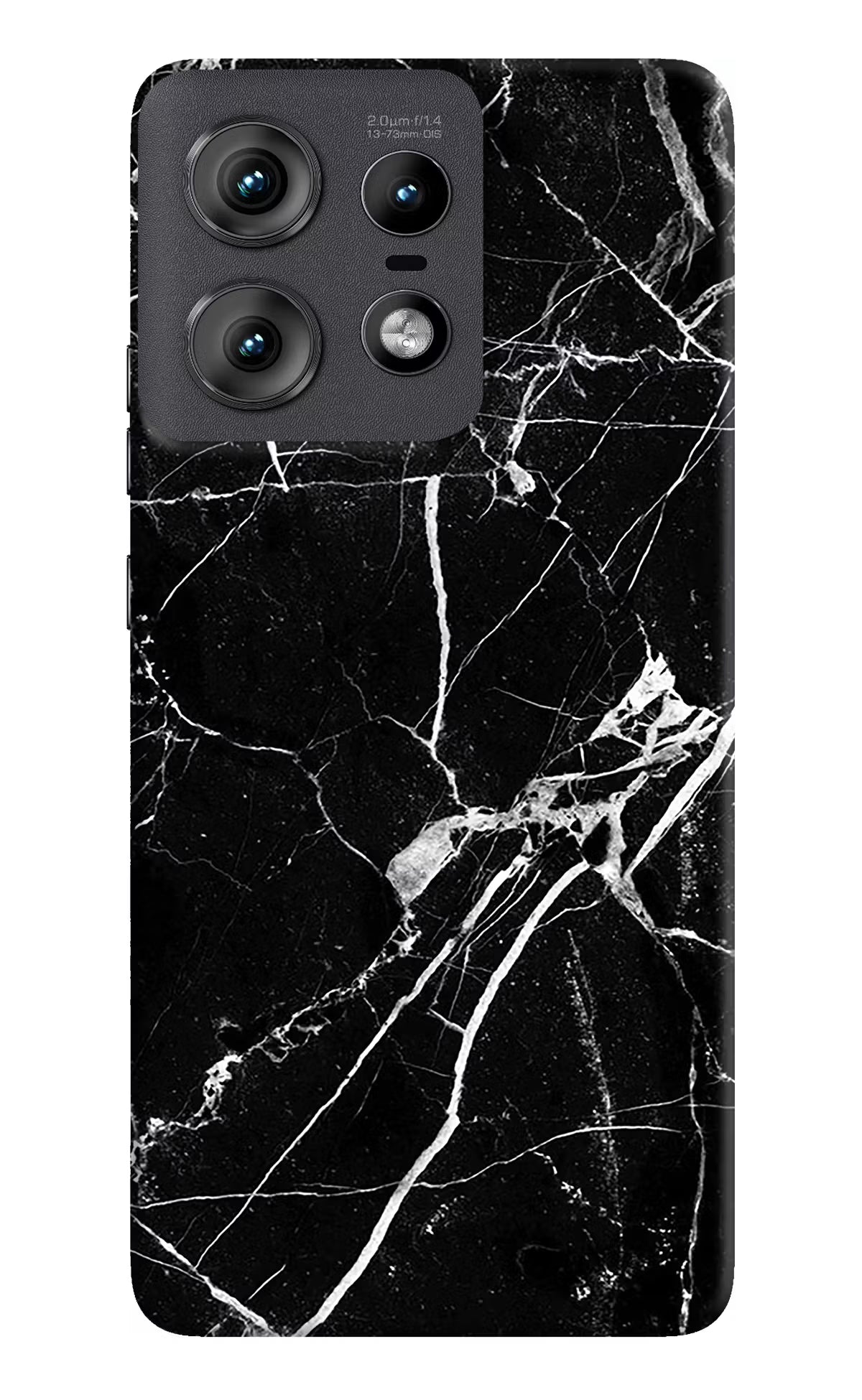 Black Marble Pattern Moto Edge 50 Pro 5G Hard Case Back Cover by Casekaro