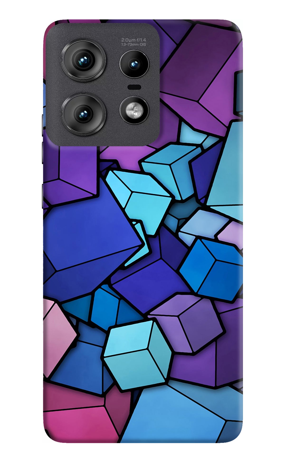 Cubic Abstract Moto Edge 50 Pro 5G Back Cover