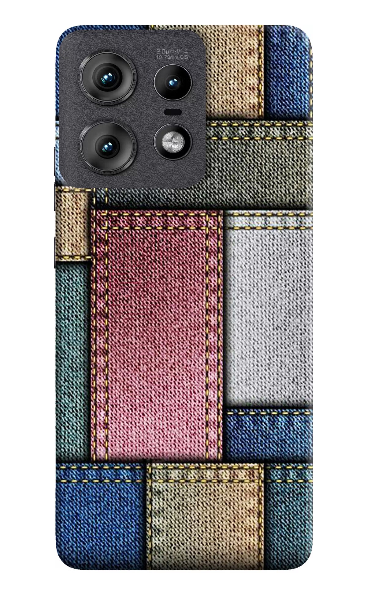 Multicolor Jeans Moto Edge 50 Pro 5G Hard Case Back Cover by Casekaro