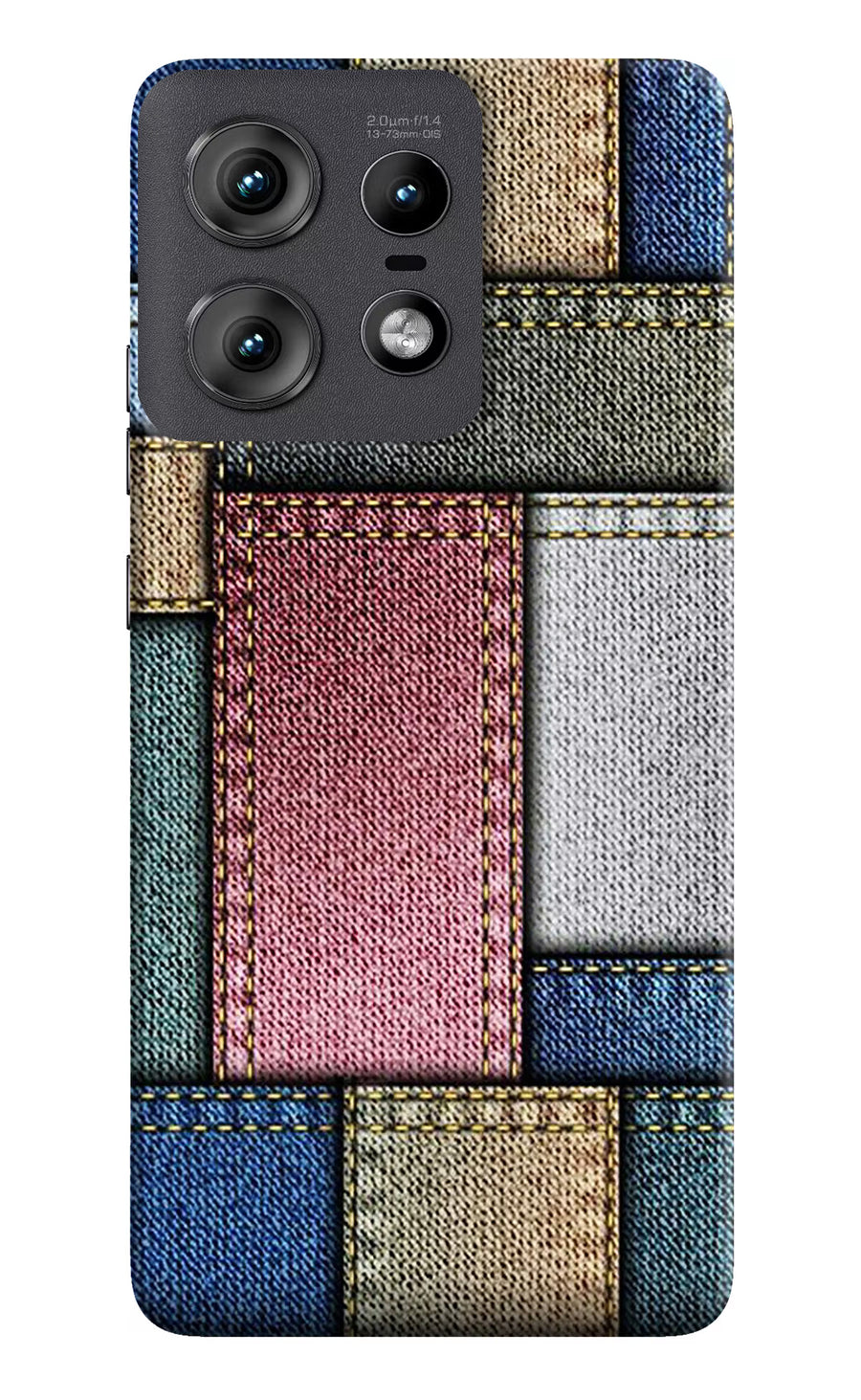 Multicolor Jeans Moto Edge 50 Pro 5G Back Cover, Hard case