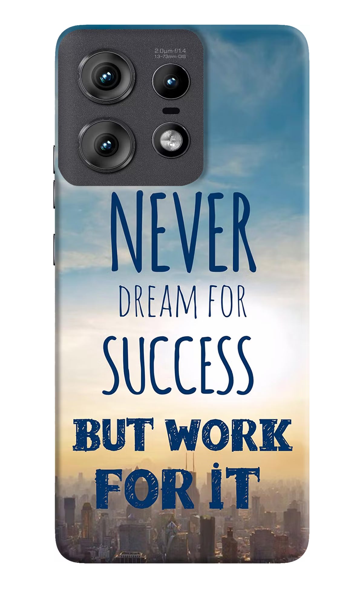 Never Dream For Success But Work For It Moto Edge 50 Pro 5G Hard Case Back Cover by Casekaro
