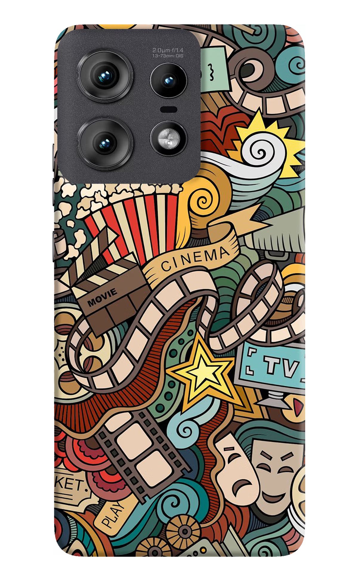 Cinema Abstract Moto Edge 50 Pro 5G Hard Case Back Cover by Casekaro