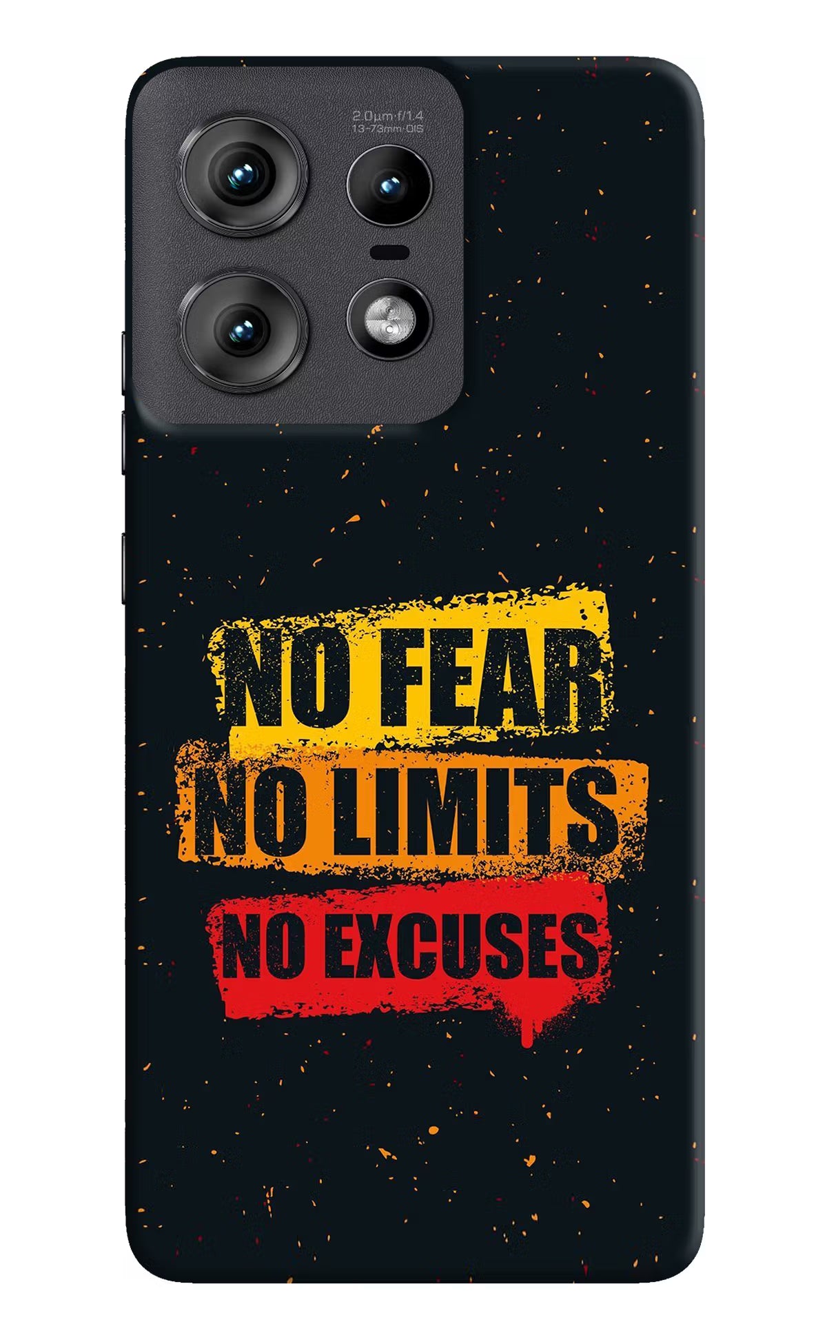 No Fear No Limits No Excuse Moto Edge 50 Pro 5G Hard Case Back Cover by Casekaro