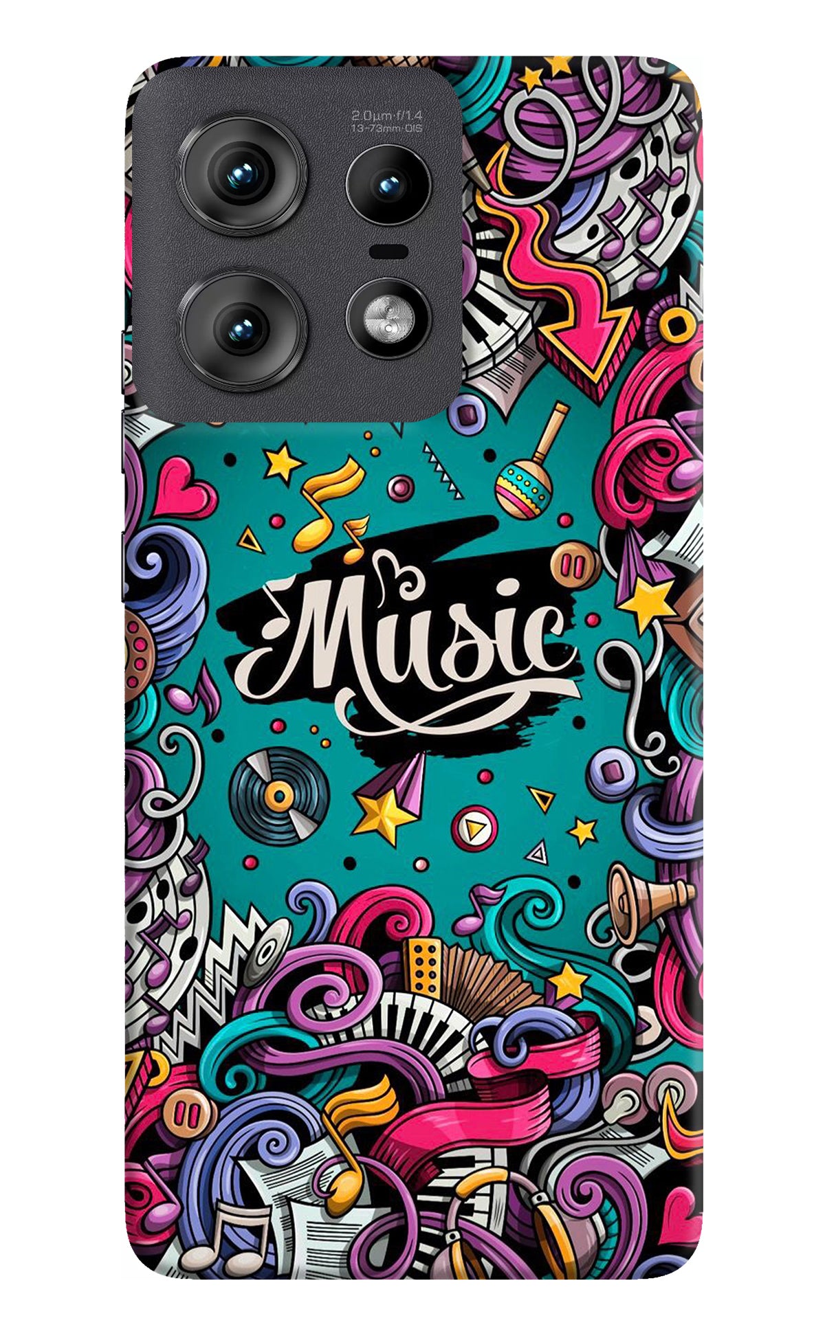 Music Graffiti Moto Edge 50 Pro 5G Back Cover