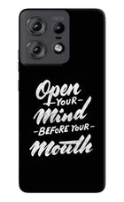 Open Your Mind Before Your Mouth Moto Edge 50 Pro 5G Hard Case Back Cover by Casekaro