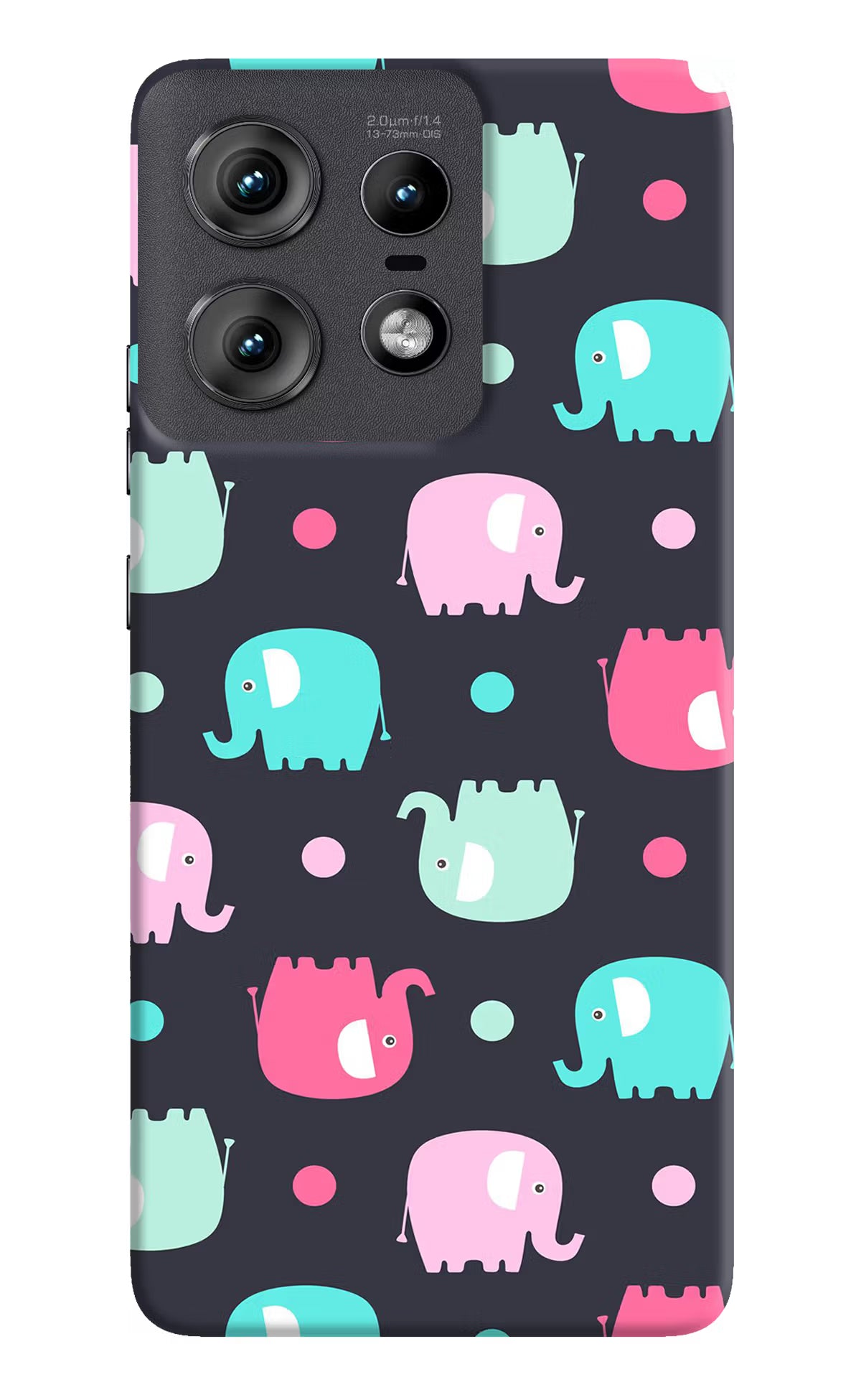 Elephants Moto Edge 50 Pro 5G Hard Case Back Cover by Casekaro