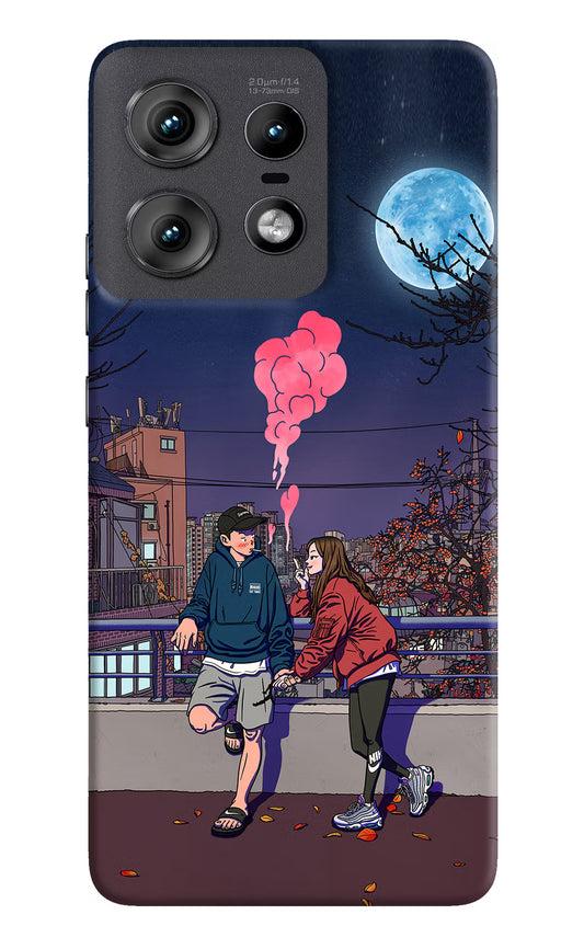 Chilling Couple Moto Edge 50 Pro 5G Hard Case Back Cover by Casekaro