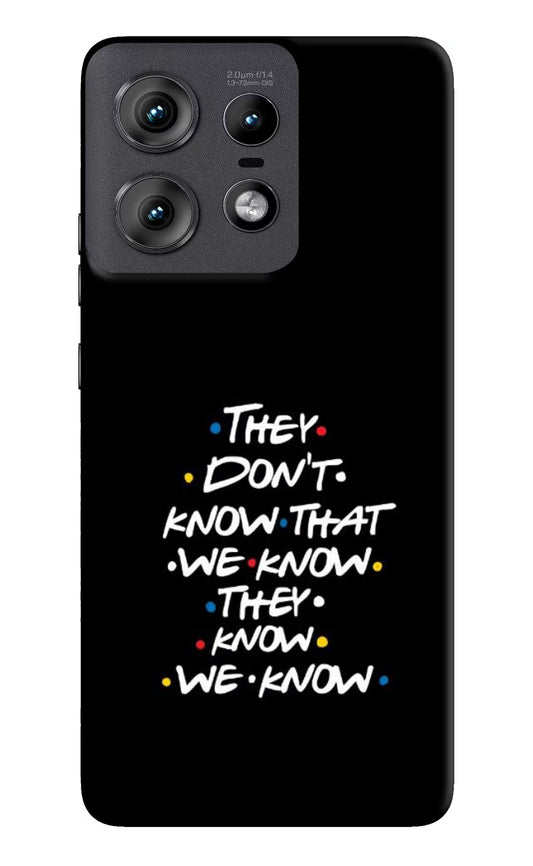 FRIENDS Dialogue Moto Edge 50 Pro 5G Hard Case Back Cover by Casekaro