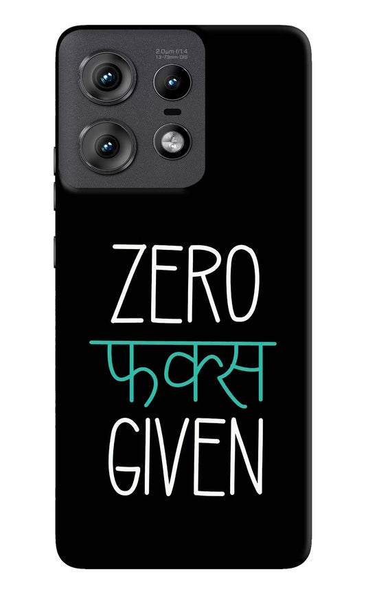 Zero Fucks Given Moto Edge 50 Pro 5G Hard Case Back Cover by Casekaro